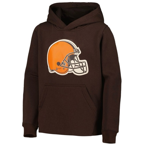 Outerstuff NFL/YOUTH/Cleveland Browns/Logo Fleece Sweatshirt/Hoodie/XL-18/20 - Picture 2 of 10